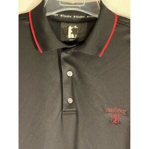 FootJoy Men's XL Black Polo with Red Prestwick Golf Course performance